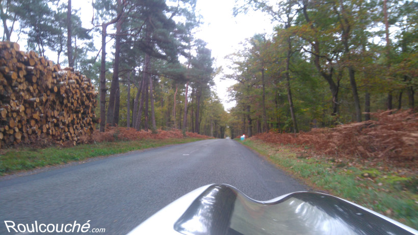 Vélomobile en forêt