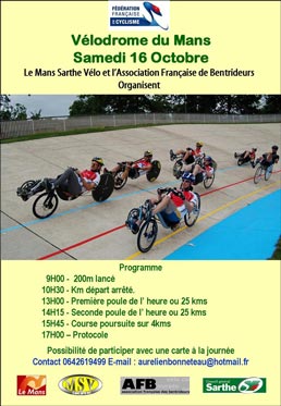 Championnats de France de vélos couchés au Mans